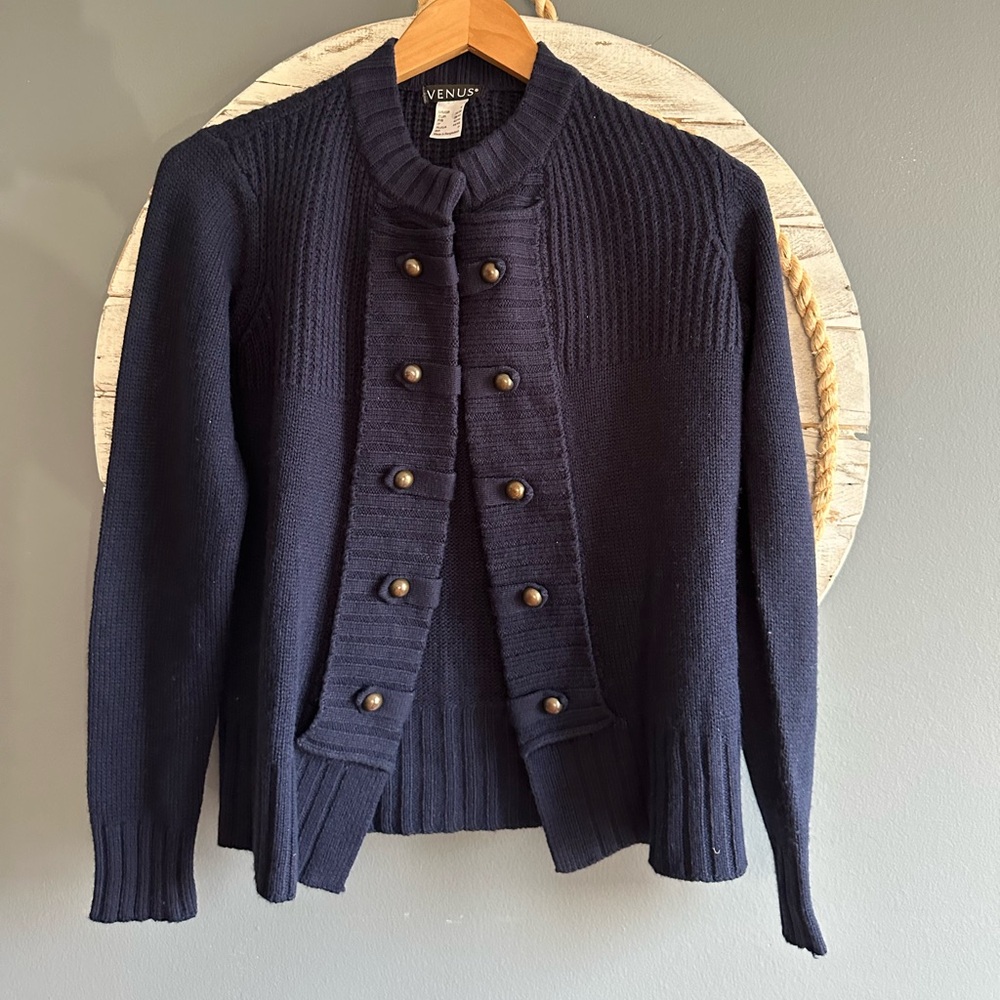 Cotton Wool Tab button detail cardigan - Picture 4 of 13